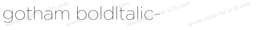 gotham boldltalic字体转换